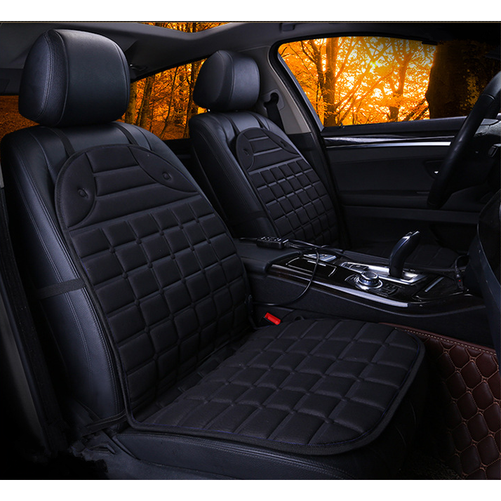 Heated Car Seat Cushion Cover with 12v Power Cord and Ergonomic Padded Backrest Pad - Image 13