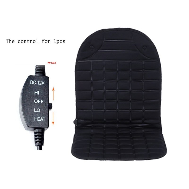 Heated Car Seat Cushion Cover with 12v Power Cord and Ergonomic Padded Backrest Pad - Image 15