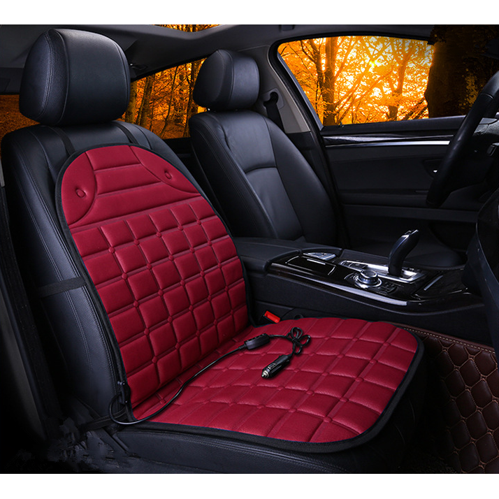 Heated Car Seat Cushion Cover with 12v Power Cord and Ergonomic Padded Backrest Pad - Image 19