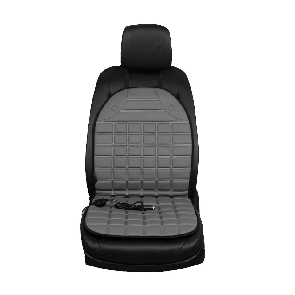 Heated Car Seat Cushion Cover with 12v Power Cord and Ergonomic Padded Backrest Pad - Image 4