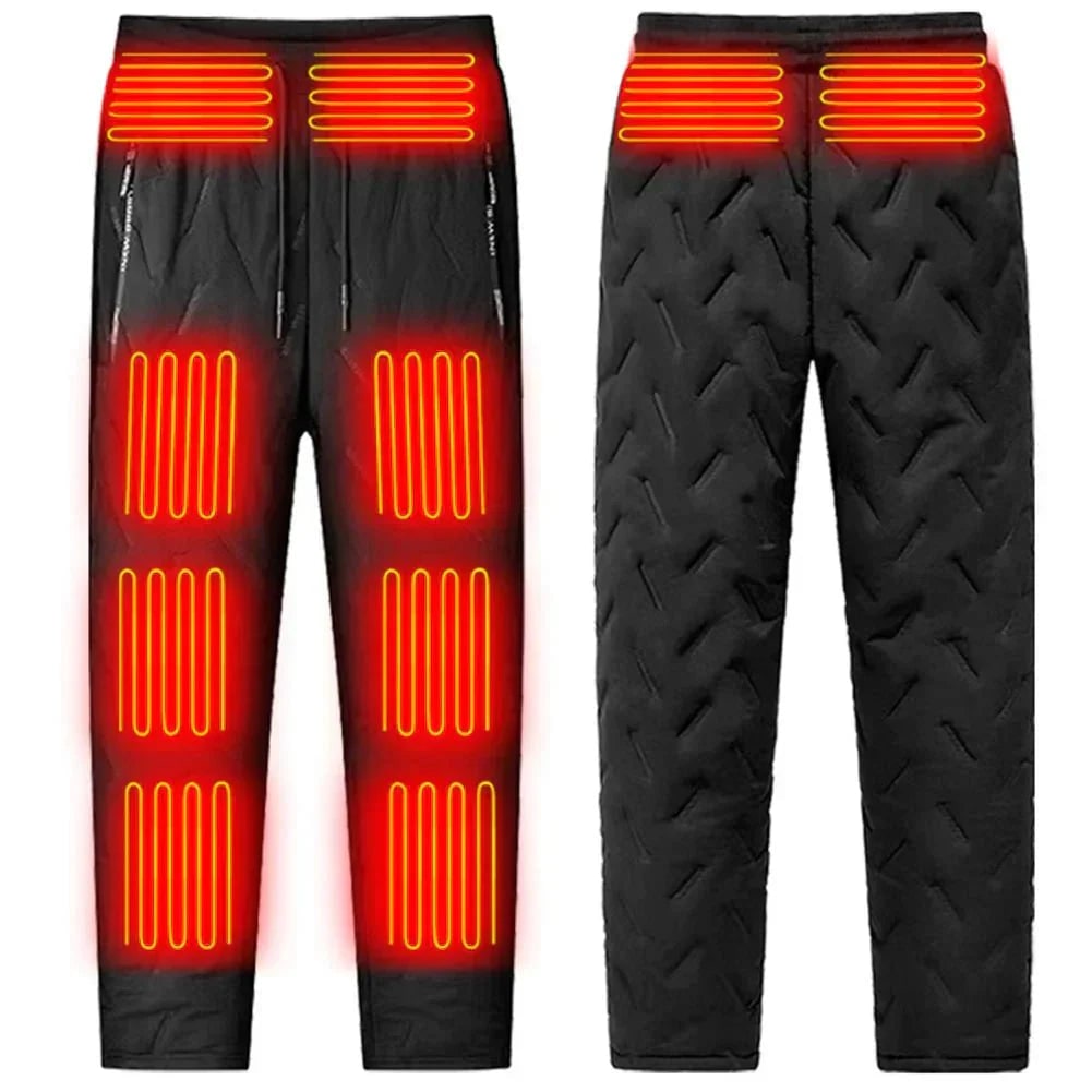 Heated Cold Weather Golf Pants with Electric Heaters and Fleece Lining for Motorcycle Hunting - Image 1