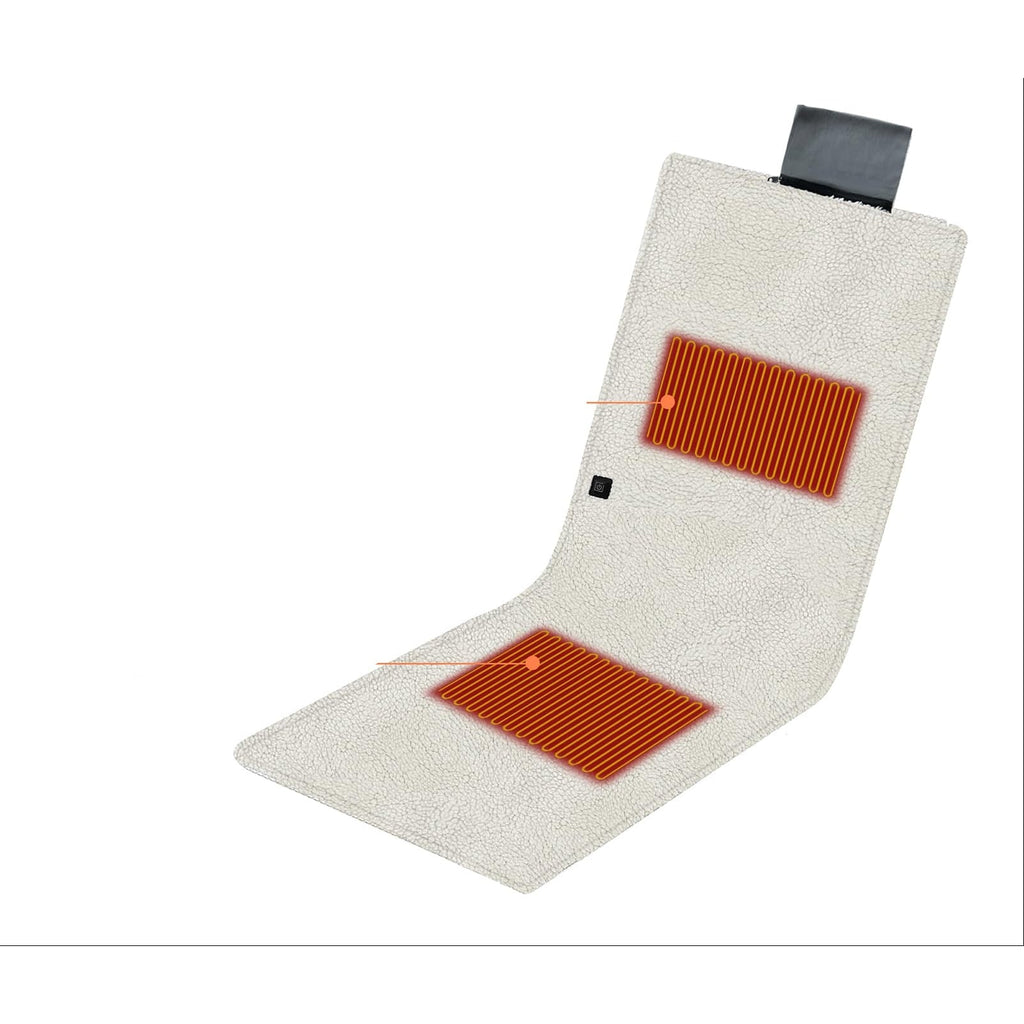 Heated Desk Chair Pad with Dual Heating Zones Usb-Powered Sherpa Cushion for Office - Image 5