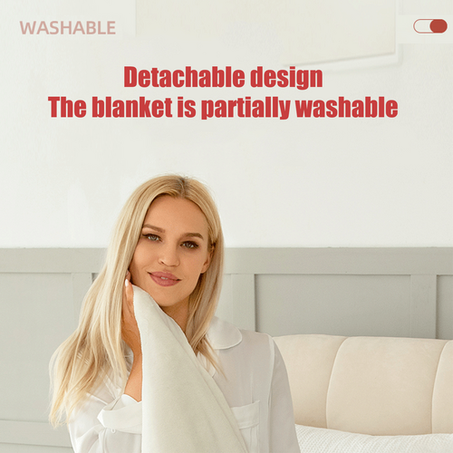 Heated Electric Throw Blanket with Sherpa Fleece and Faux Fur Machine Washable Warming - Image 10
