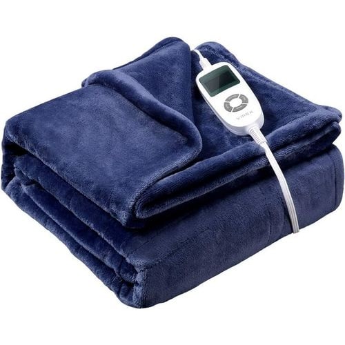 Heated Electric Throw Blanket with Sherpa Fleece and Faux Fur Machine Washable Warming - Image 11