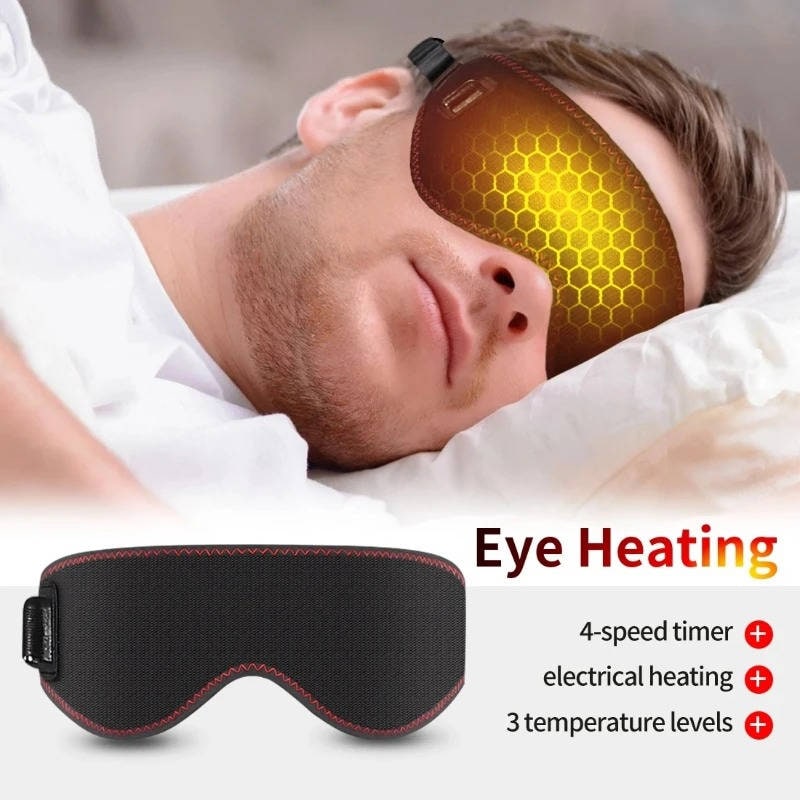 Heated Eye Mask for Sleep with 3 Heat Levels and USB Charging - Image 2