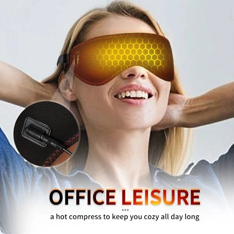Heated Eye Mask for Sleep with 3 Heat Levels and USB Charging - Image 3