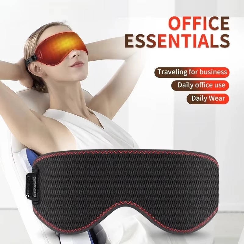 Heated Eye Mask for Sleep with 3 Heat Levels and USB Charging - Image 4