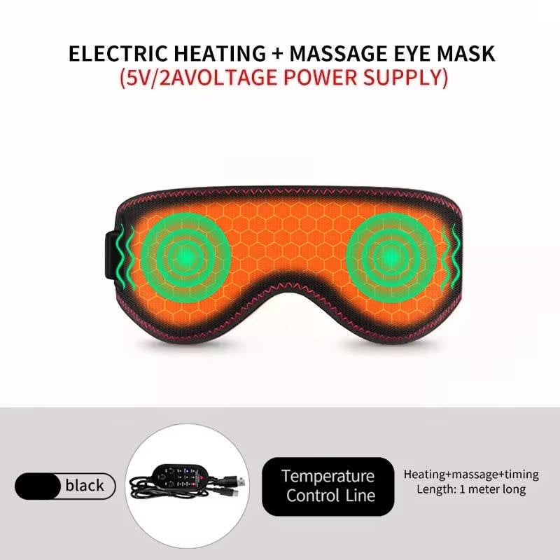 Heated Eye Mask for Sleep with 3 Heat Levels and USB Charging - Image 9