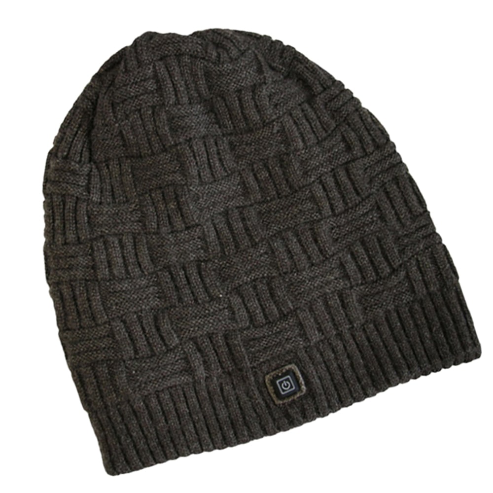 Heated Hat Heating Elements and Rechargeable Battery Pack Knit Beanie Design - Image 3