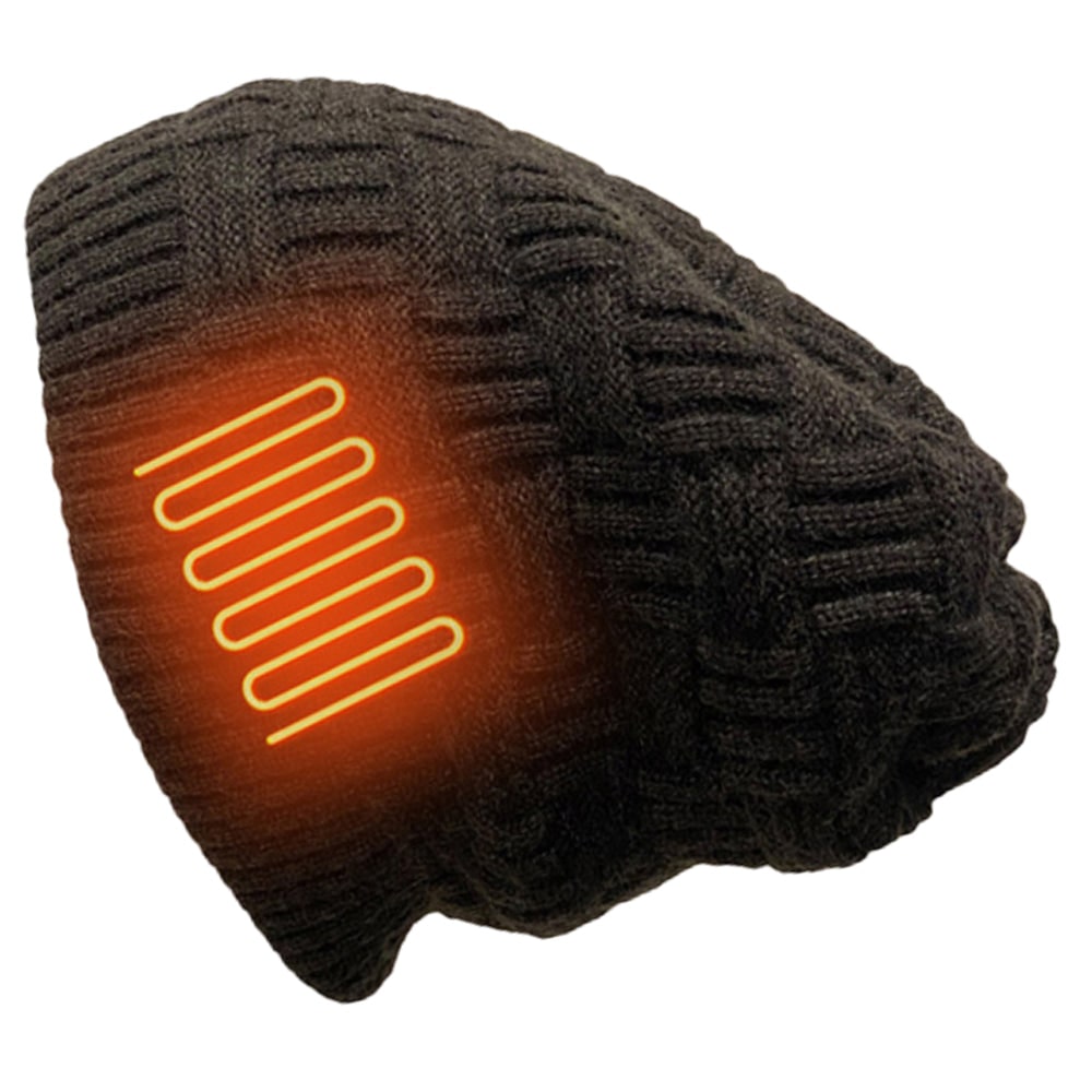 Heated Hat Heating Elements and Rechargeable Battery Pack Knit Beanie Design - Image 7