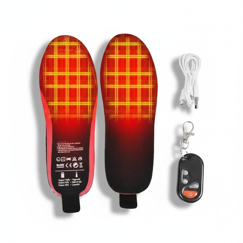 Heated Insoles and Shoe Inserts with Wireless Remote Control Rechargeable Cut-To-Fit - Image 1