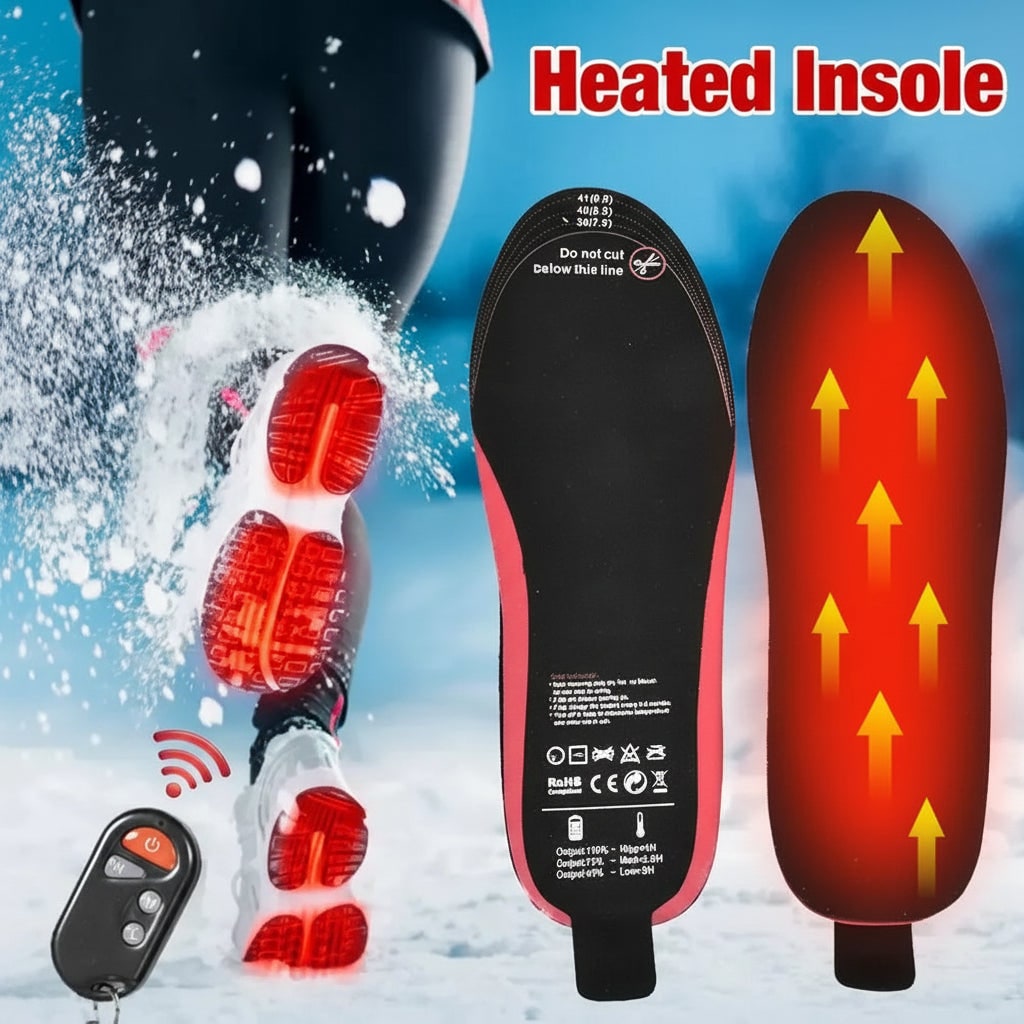 Heated Insoles and Shoe Inserts with Wireless Remote Control Rechargeable Cut-To-Fit - Image 2