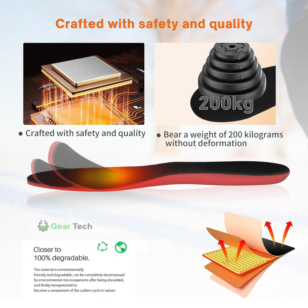 Heated Insoles with USB Charging Trim-To-Fit Design and Adjustable Heat Settings - Image 8