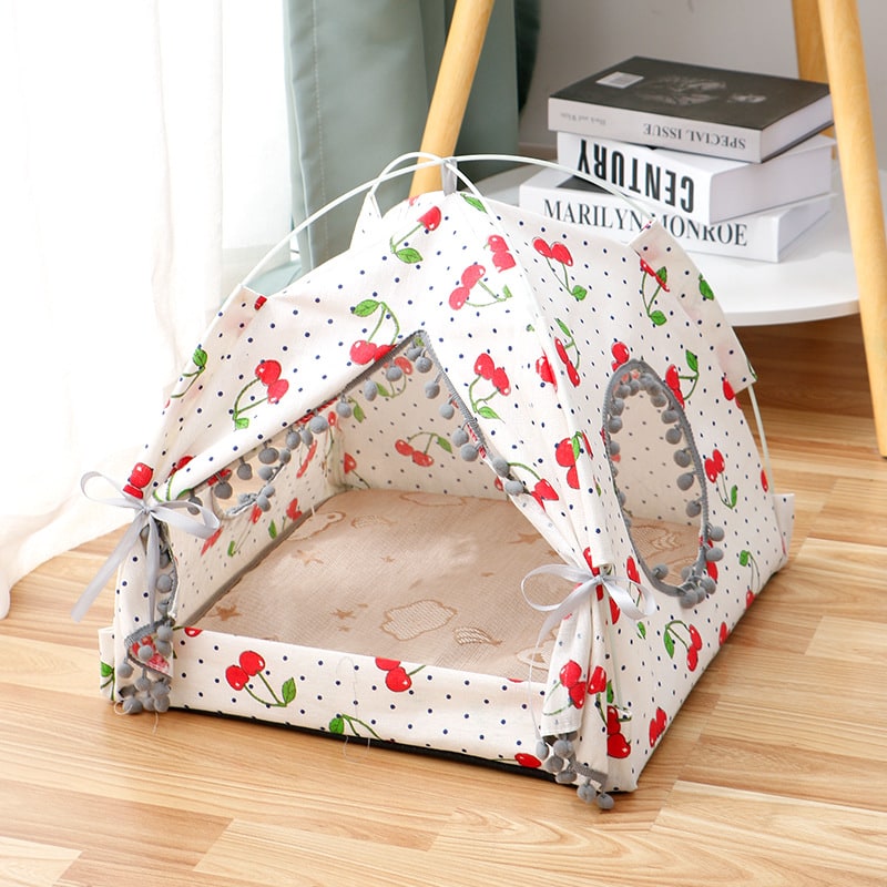 Heated Insulated Outdoor Cat Tent House with Waterproof Breathable Fabric and Removable Cushion - Image 1