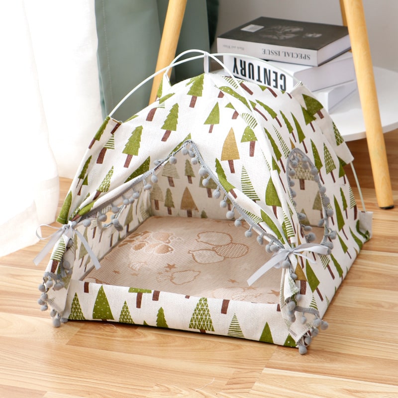 Heated Insulated Outdoor Cat Tent House with Waterproof Breathable Fabric and Removable Cushion - Image 2