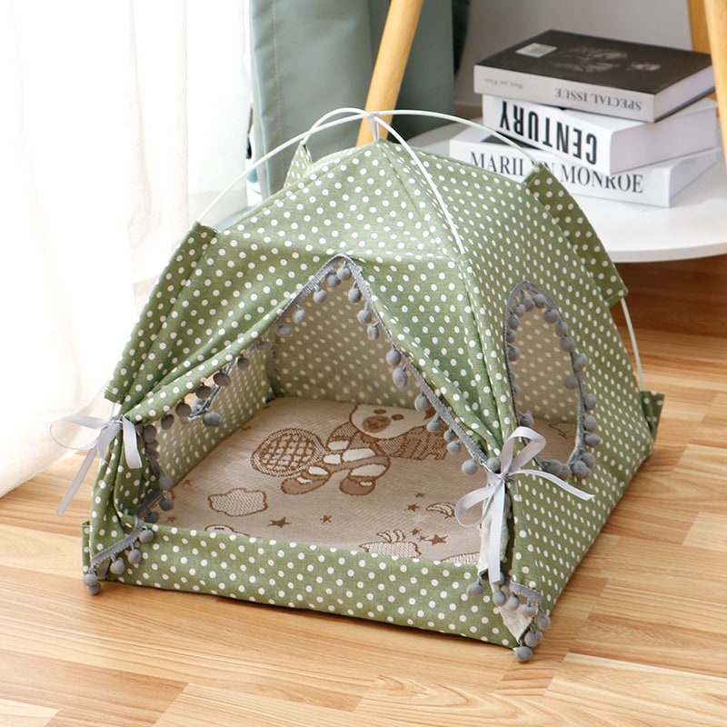 Heated Insulated Outdoor Cat Tent House with Waterproof Breathable Fabric and Removable Cushion - Image 8