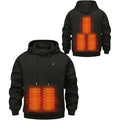 Heated Jacket and Hoodie with USB Electric Power 3 Temperature Settings and Zippered Pockets - Image 1