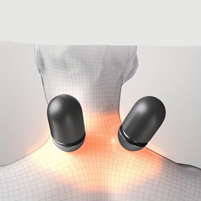 Heated Neck Pillow Stretcher and Cervical Roll with Massage Nodes and Ergonomic Support - Image 3