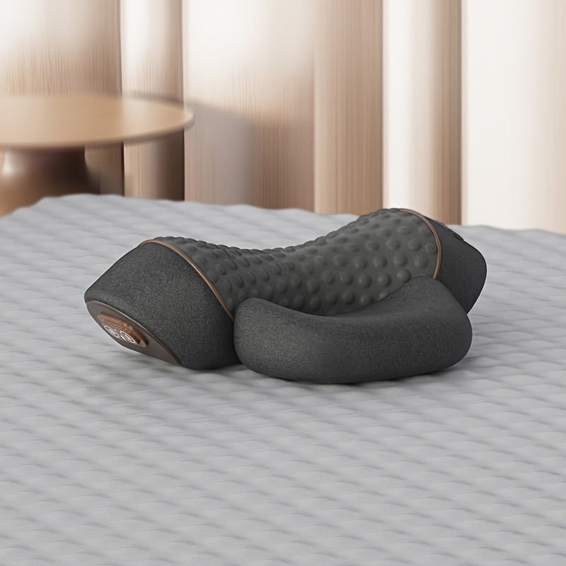 Heated Neck Pillow Stretcher and Cervical Roll with Massage Nodes and Ergonomic Support - Image 4