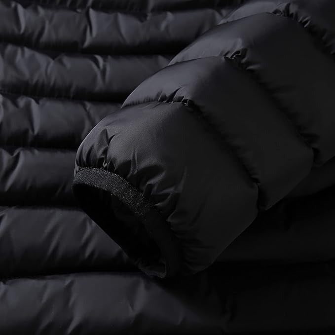 Heated Puffer Jacket with Hood 9 Heating Zones Quilted Lightweight Coat with Zippered Pockets - Image 6