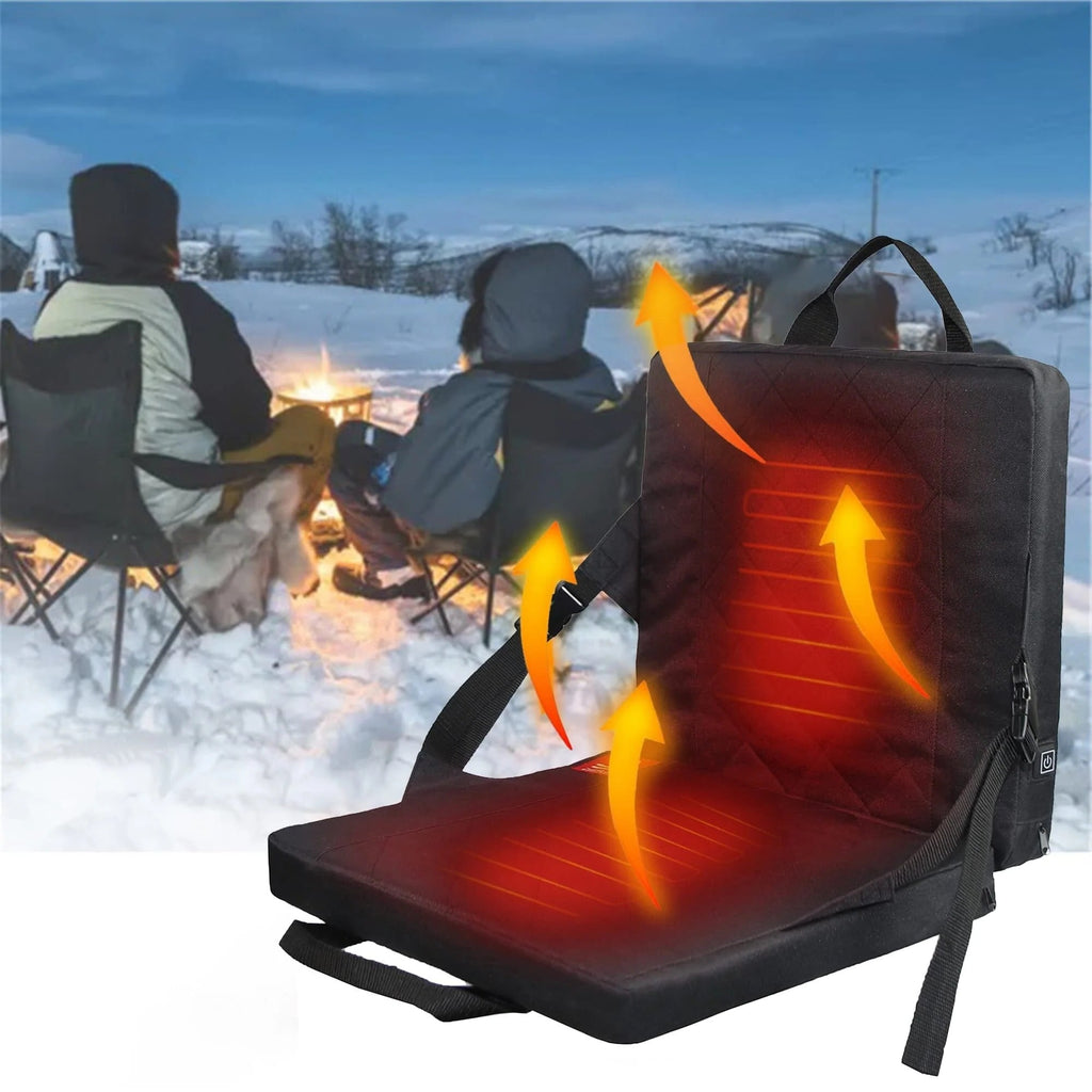 Heated Seat Cushion for Car with Ergonomic Backrest and USB Power - Image 3