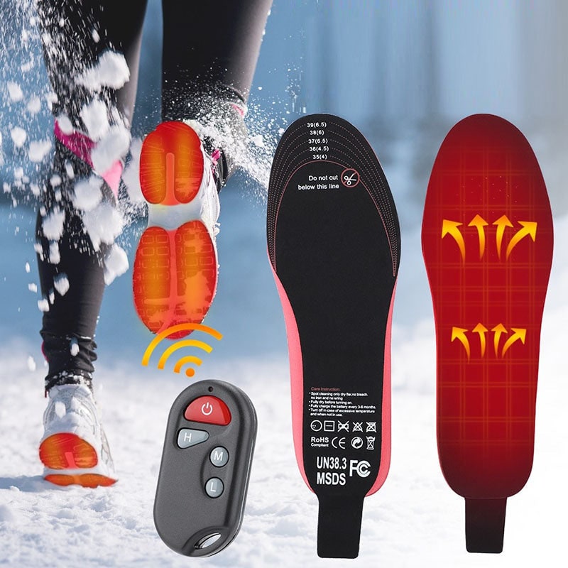 Heated Shoe Insoles with Wireless Remote Control and Arch Support Orthotic - Image 2