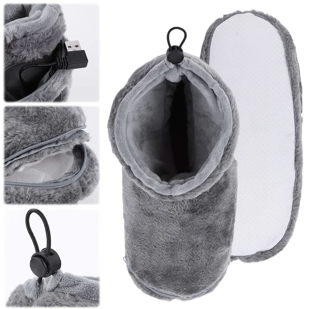 Heated Slippers for House with Plush Bootie and USB Warming Pocket Cool - Image 9