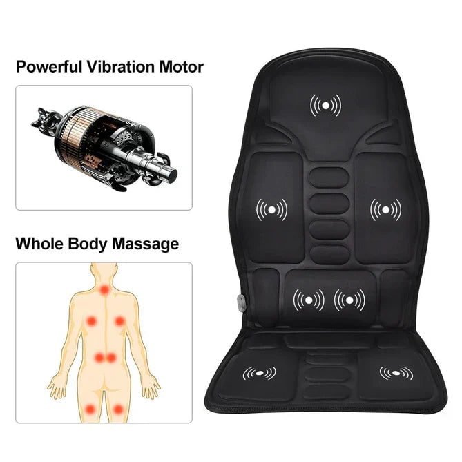 Heated Vibrating Massage Desk Chair Seat Cushion for Car and Office with Remote Control - Image 6