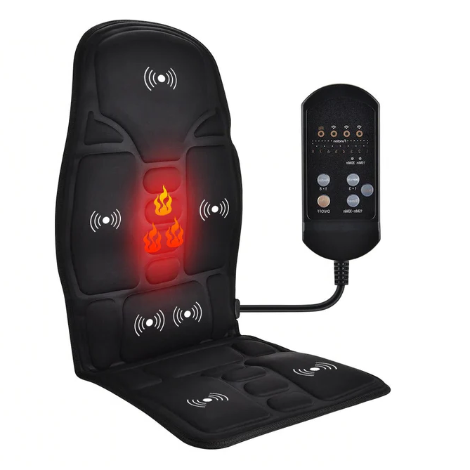 Heated Vibrating Massage Desk Chair Seat Cushion for Car and Office with Remote Control - Image 7