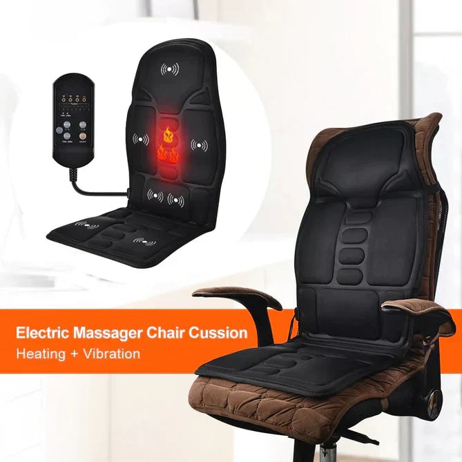 Heated Vibrating Massage Desk Chair Seat Cushion for Car and Office with Remote Control - Image 8