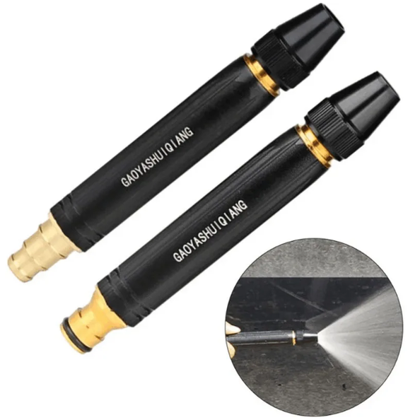 High Pressure Garden Hose and Nozzle Sprayer with Adjustable Brass Spray Tip - Image 1