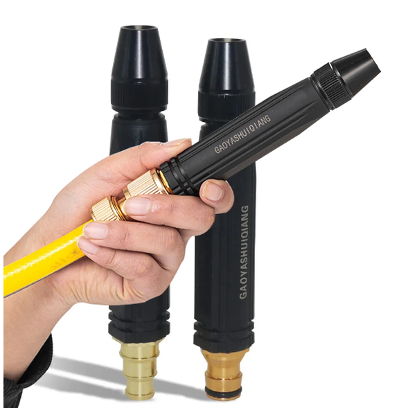 High Pressure Garden Hose and Nozzle Sprayer with Adjustable Brass Spray Tip - Image 4