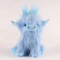 Highland Cow Stuffed Animal with Shaggy Faux Fur and Curved Horns Plush Toy - Image 6
