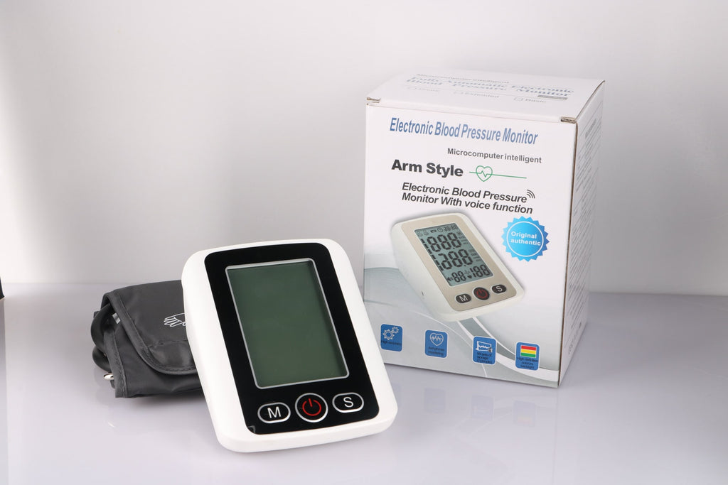 Home Automatic Blood Pressure Monitor with Large Backlit Lcd Screen and Portable Arm Cuff - Image 1