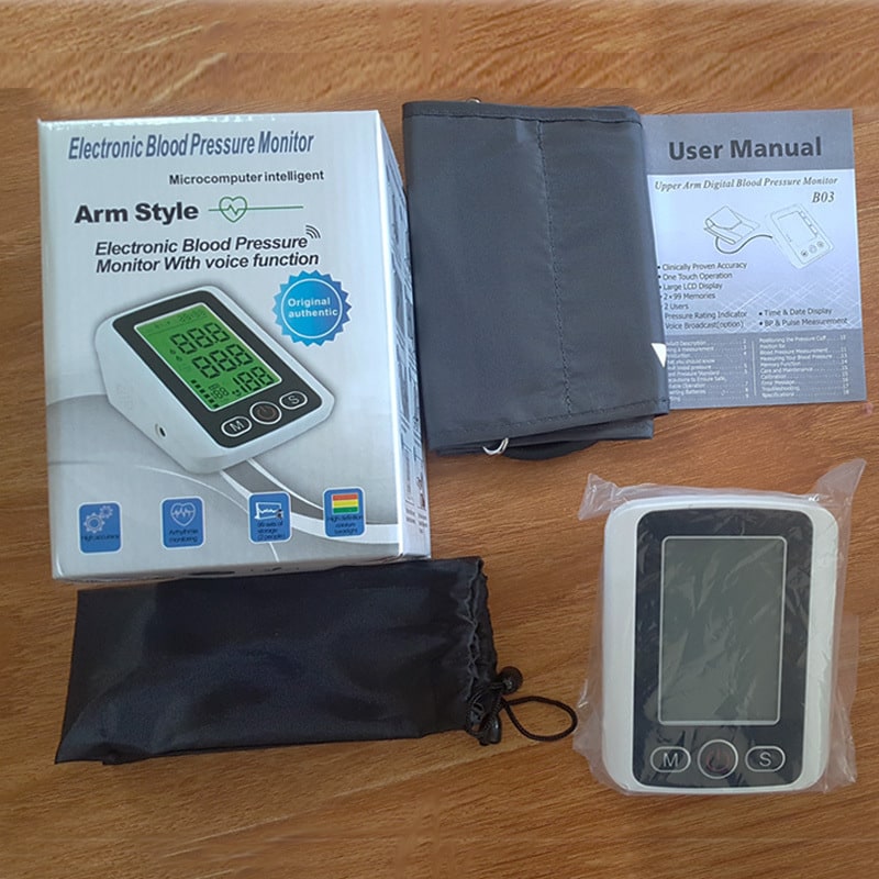Home Automatic Blood Pressure Monitor with Large Backlit Lcd Screen and Portable Arm Cuff - Image 2