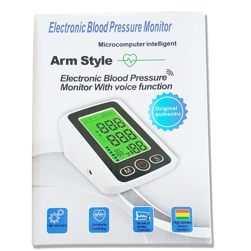 Home Automatic Blood Pressure Monitor with Large Backlit Lcd Screen and Portable Arm Cuff - Image 4