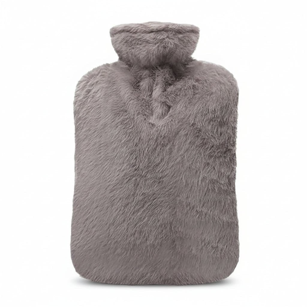 Hot Water Bottle Bag Plush Faux Fur Cover Removable Sleeve Warm - Image 7