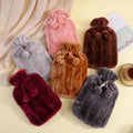 Hot Water Bottle Bag Plush Removable Cover Portable Winter - Image 8