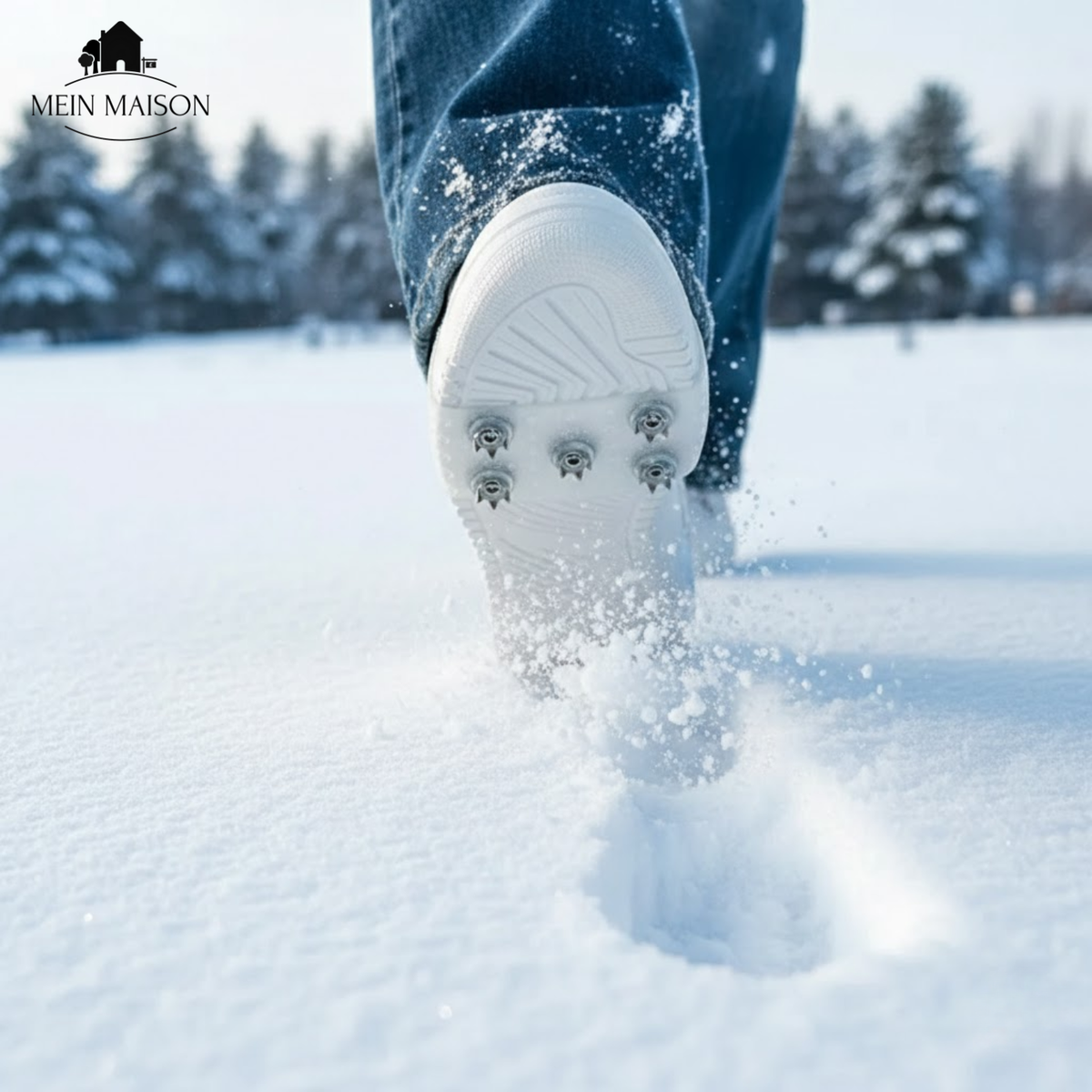 Ice Cleats with Metal Spikes and Silicone Straps for Winter Traction - Image 6