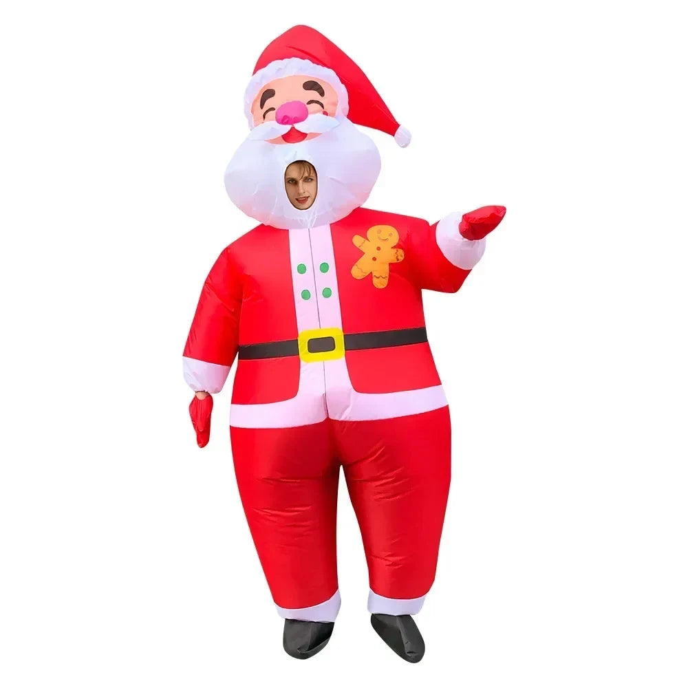 Inflatable Christmas Costume with Blow Up Holiday Character Design for Festive Party Events - Image 4