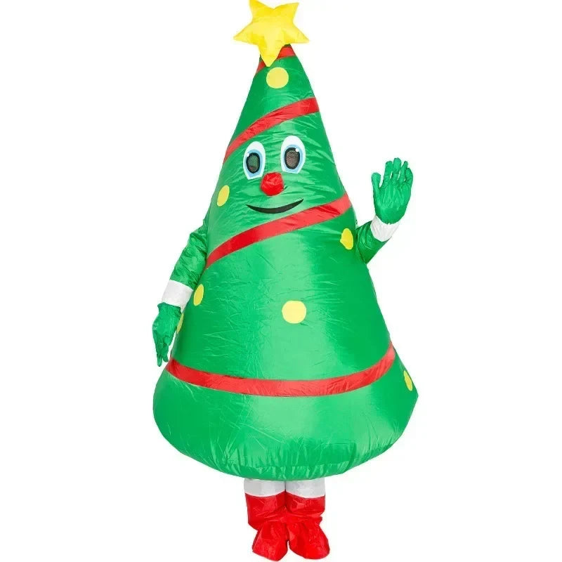 Inflatable Christmas Costume with Blow Up Holiday Character Design for Festive Party Events - Image 5