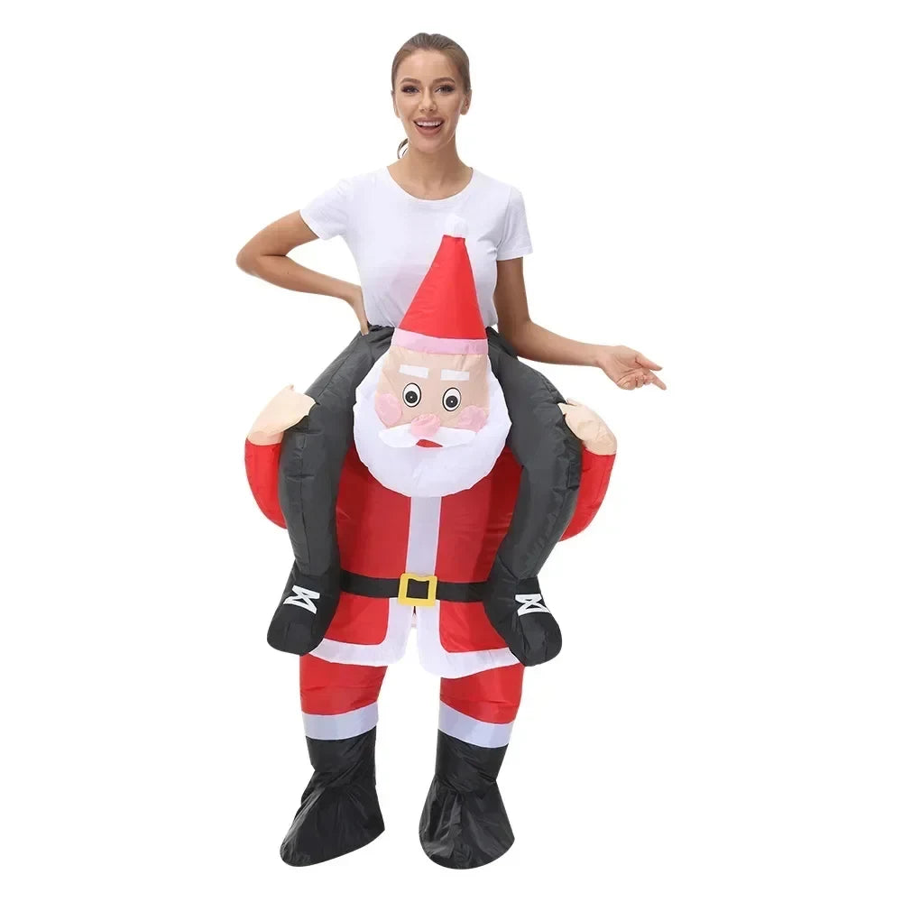Inflatable Christmas Costume with Blow Up Holiday Character Design for Festive Party Events - Image 6