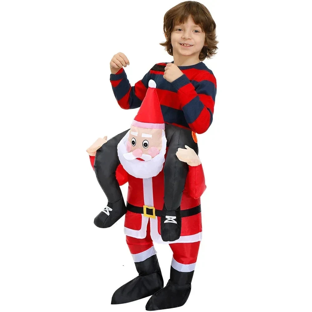 Inflatable Christmas Costume with Blow Up Holiday Character Design for Festive Party Events - Image 7