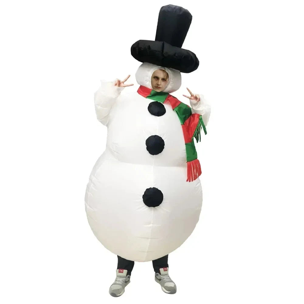 Inflatable Christmas Costume with Blow Up Holiday Character Design for Festive Party Events - Image 8