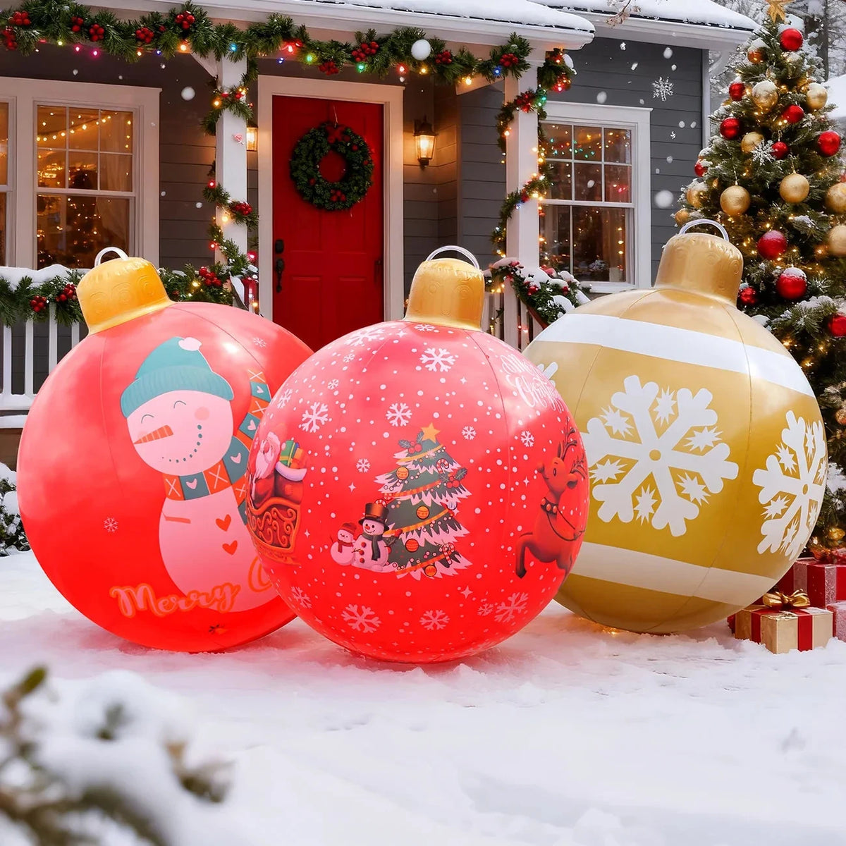 Inflatable Christmas Ornaments Giant Outdoor Decoration with Weather-Resistant PVC - Image 2
