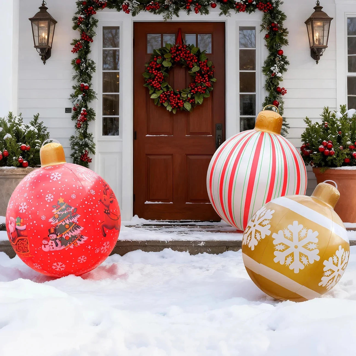 Inflatable Christmas Ornaments Giant Outdoor Decoration with Weather-Resistant PVC - Image 4