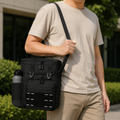 Insulated Freezer Cooler Lunch Bag Tactical Shoulder Strap Compartments - Image 1
