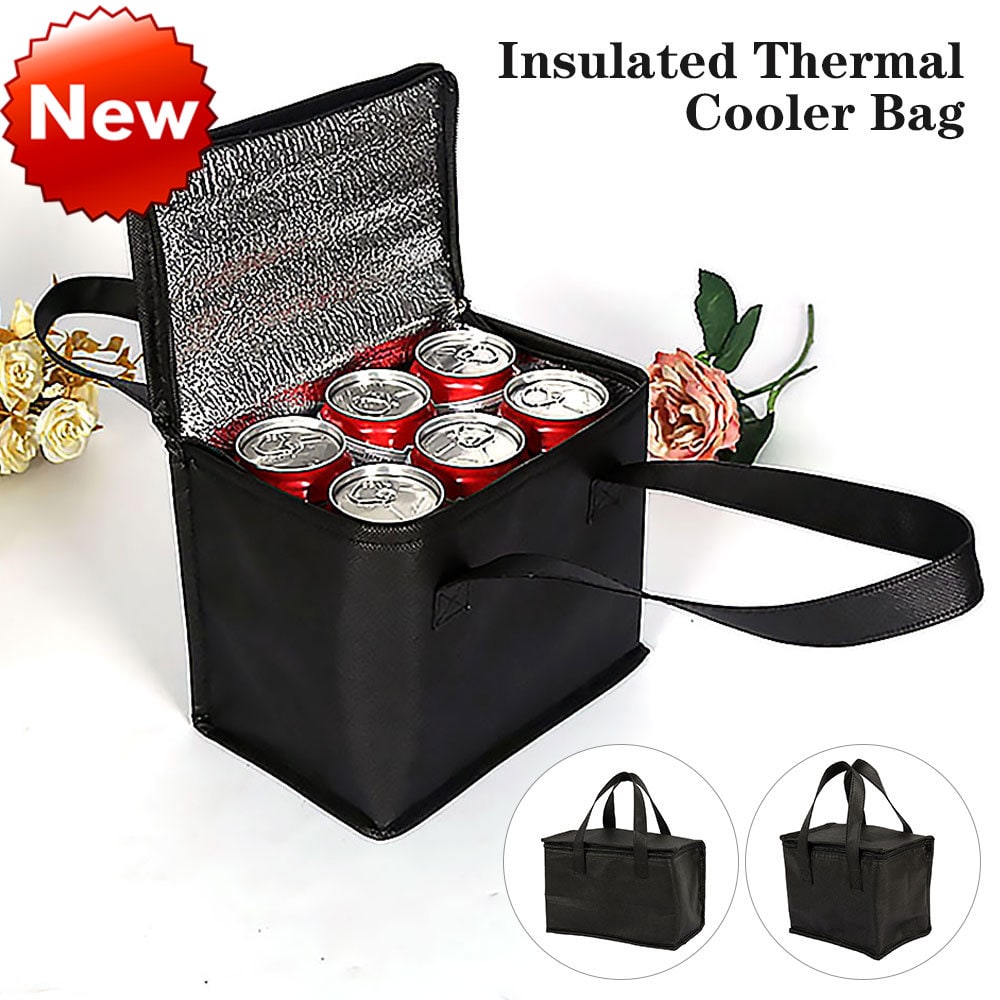 Insulated Lunch Bag and Cooler Box with Zipper Closure Dual Handles and Thermal Food Carrier - Image 7