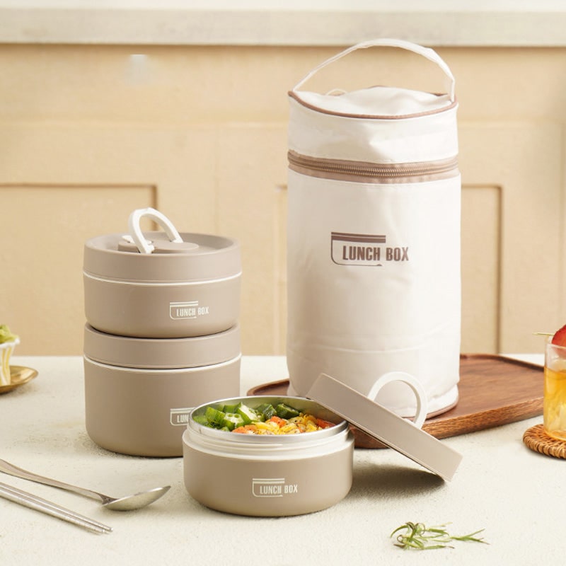 Insulated Lunch Box Bento Stainless Steel Stackable Portable Thermal Storage Boxes - Image 10