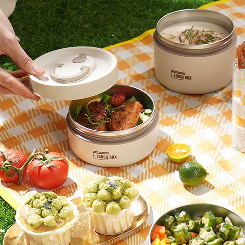 Insulated Lunch Box Bento Stainless Steel Stackable Portable Thermal Storage Boxes - Image 4